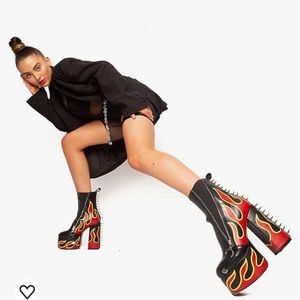 Platform spike boots
